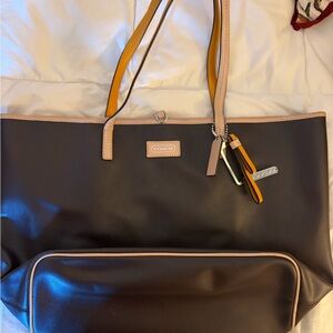 Coach Black and Tan Tote Bag